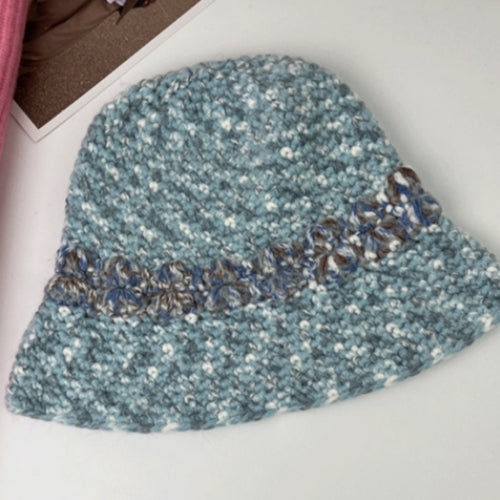 3M Crochet Handmade Beanie Blue Gray Hat