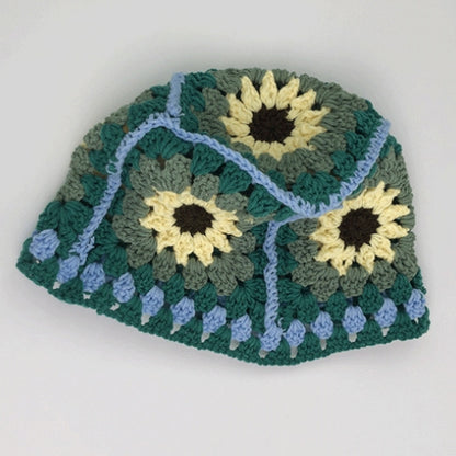 3M Crochet Handmade Flower Crochet Bucket Hats